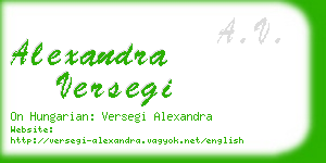 alexandra versegi business card